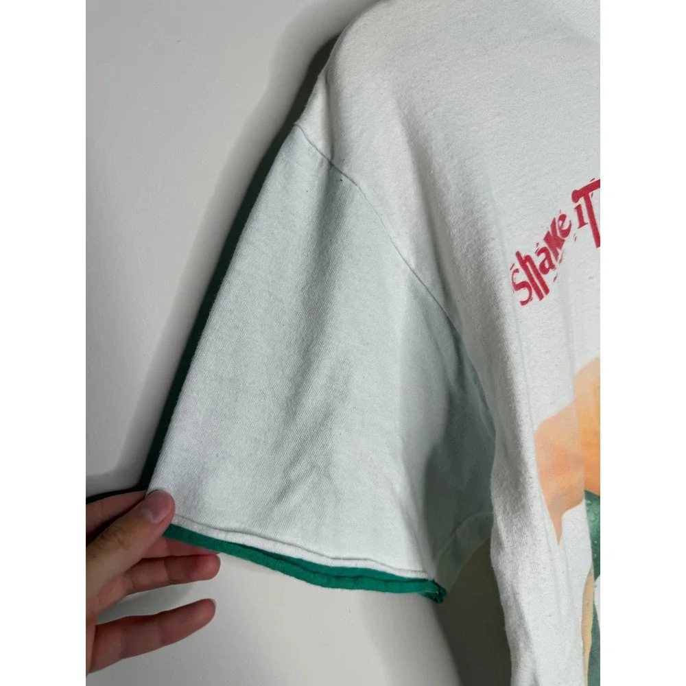 Vintage Salem Cigarettes T Shirt Mens Large White Green Shake It Up Ringer Tee
